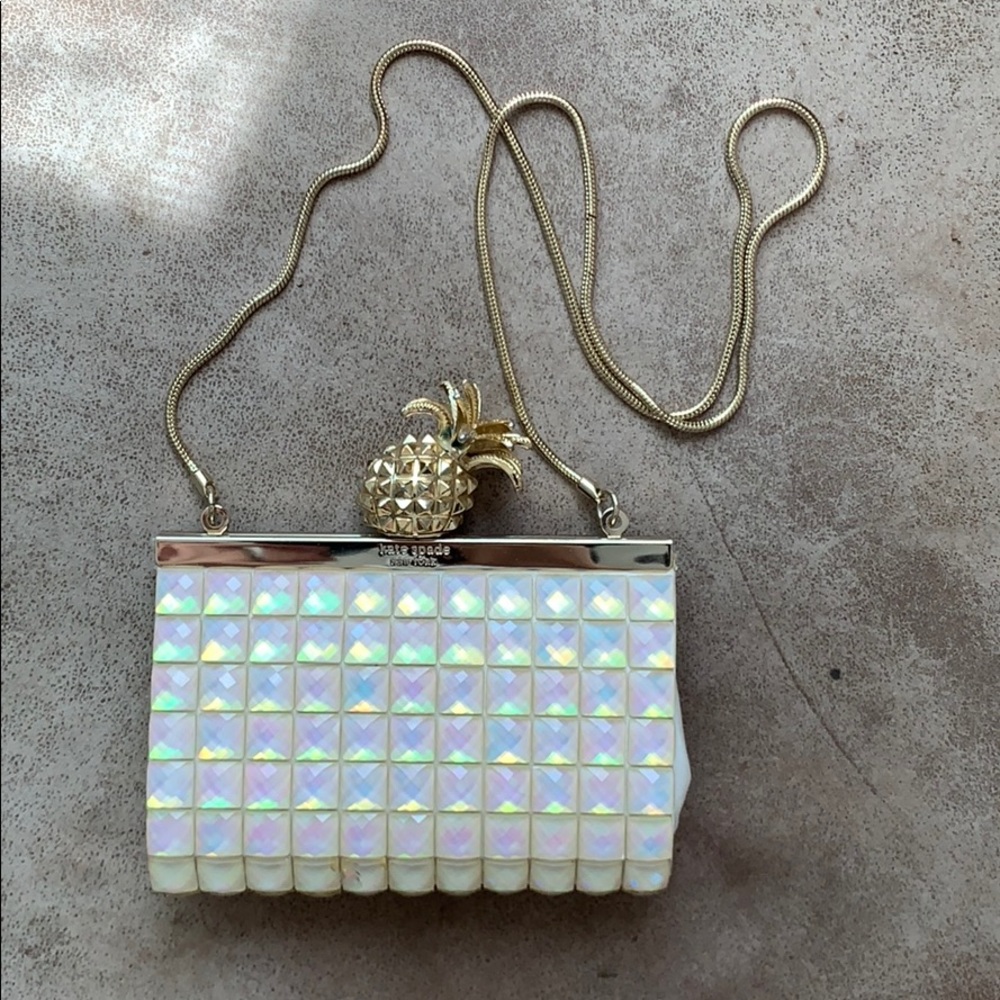 Metallic Lella Pineapple Clutch from kate spade